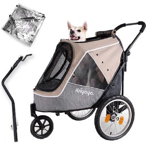 Ibiyaya Happy Dog & Cat Stroller, Medium, Latte