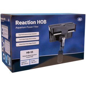 JBJ Aquarium Reaction HOB Aquarium Power Filter, 50-gal