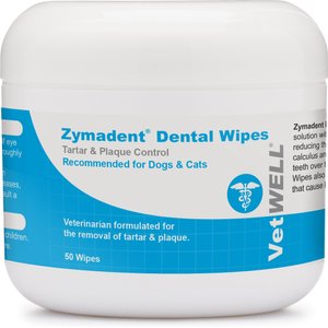VetWELL Zymadent Dog & Cat Dental Wipes, 50 count