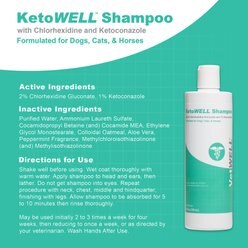 VetWELL Ketoconazole Chlorhexidine Skin Infections, Growths, Abrasions, Acne, & Hot Spots Oatmeal & Aloe Mint Scent Medicated Dog & Cat Shampoo, 12-oz slide 2 of 4