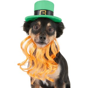 Wagatude Green Bearded Glitter Belt Dog Hat, X-Small/Small