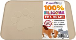 iPrimio Paw Print Dog & Cat Feeding Mat, X-Large, Taupe