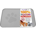 iPrimio Paw Print Dog & Cat Feeding Mat, X-Large, Grey