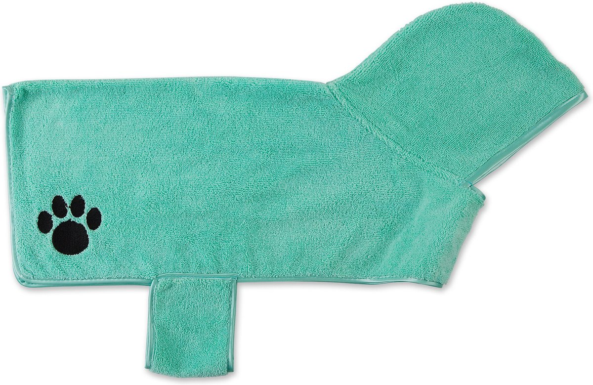 Bone Dry Embroidered Paw Dog & Cat Robe