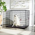 Frisco XX-Large Heavy Duty Enhanced Lock Double Door Wire Dog Crate, Fold & Carry Wire Dog Crate & Mat Kit, 54", Red, XX-Large