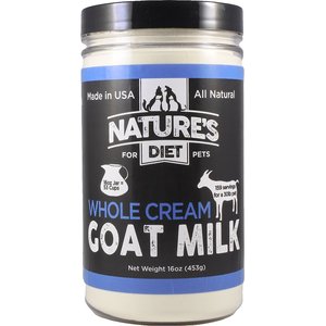 Nature's Diet Whole Cream Goat Milk Wet Dog & Cat Food Topping, 16-oz jar
