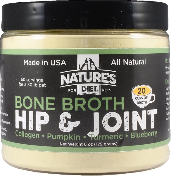 Nature's Diet Hip & Joint Bone Broth Dry Dog & Cat Food Topping, 6-oz jar slide 1 of 8