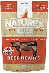 Nature's Diet Beef Heart Raw Freeze-Dried Dog Treats, 4-oz pouch