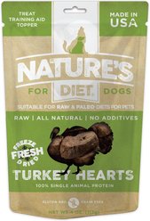 Nature's Diet Turkey Heart Raw Freeze-Dried Dog Treats, 4-oz pouch