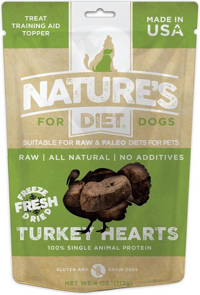 Nature's Diet Turkey Heart Raw Freeze-Dried Dog Treats, 4-oz pouch slide 1 of 8