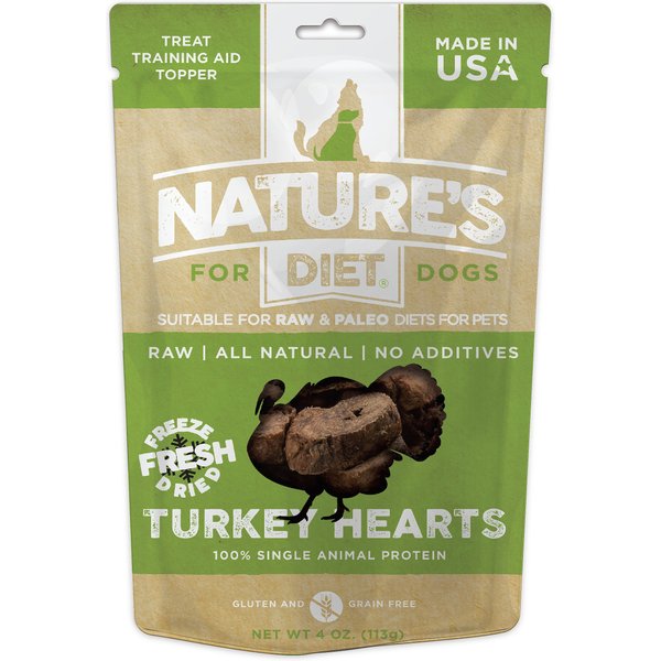 Discontinued - NATURE'S DIET Turkey Heart Raw Freeze-Dried Dog Treats ...