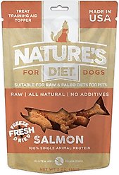 Nature's Diet Salmon Raw Freeze-Dried Dog Treats, 2-oz pouch