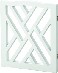 Etna White Lattice Wooden Dog Gate