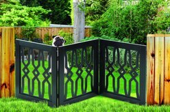 Etna Wood Diamond Twist Design Dog Gate slide 1 of 5