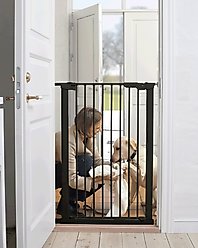 Scandinavian Pet Premier Extra Tall Pressure Fit Dog Gate, Black