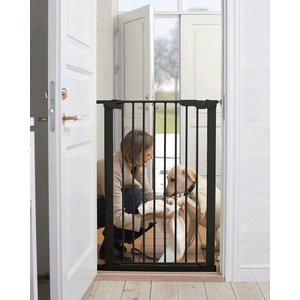 Scandinavian Pet Premier Extra Tall Pressure Fit Dog Gate, Black