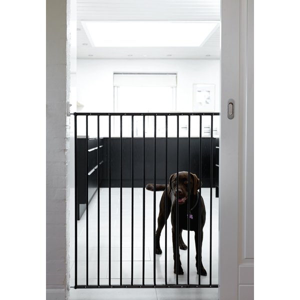 SCANDINAVIAN PET Premier Extra Tall Pressure Fit Dog Gate, Black