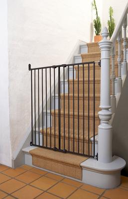 Show full view: Scandinavian Pet Streamline Extra Tall Wall Mounted Dog Gate, Black slide 4 of 8