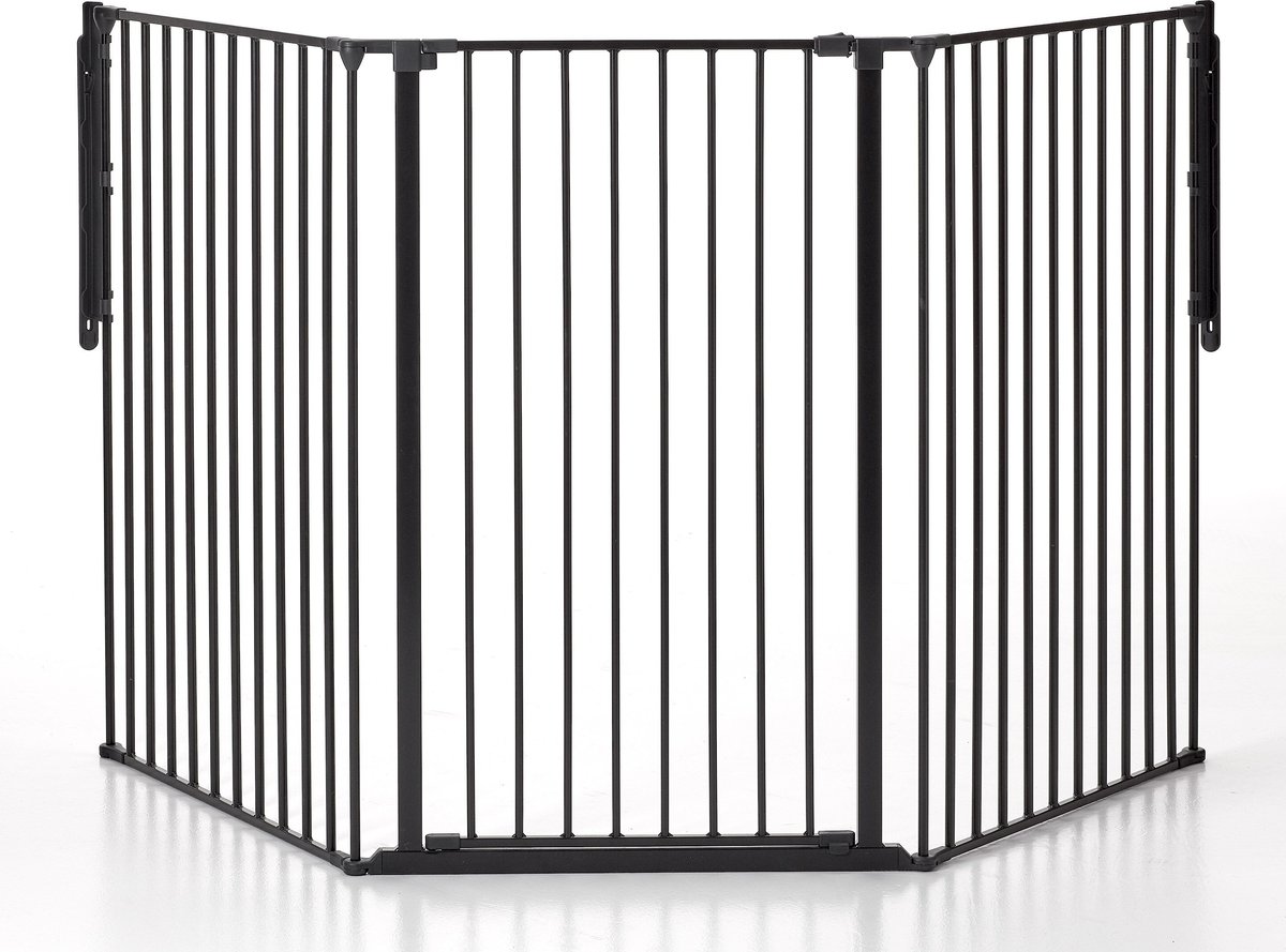 SCANDINAVIAN PET FLEX Large Extra Tall Dog Safety Gate, Black