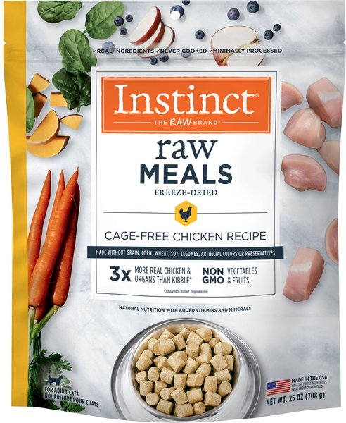Instinct Freeze-Dried Raw Meals Grain-Free Cage-Free Chicken Recipe Cat Food, 25-oz bag slide 1 of 9