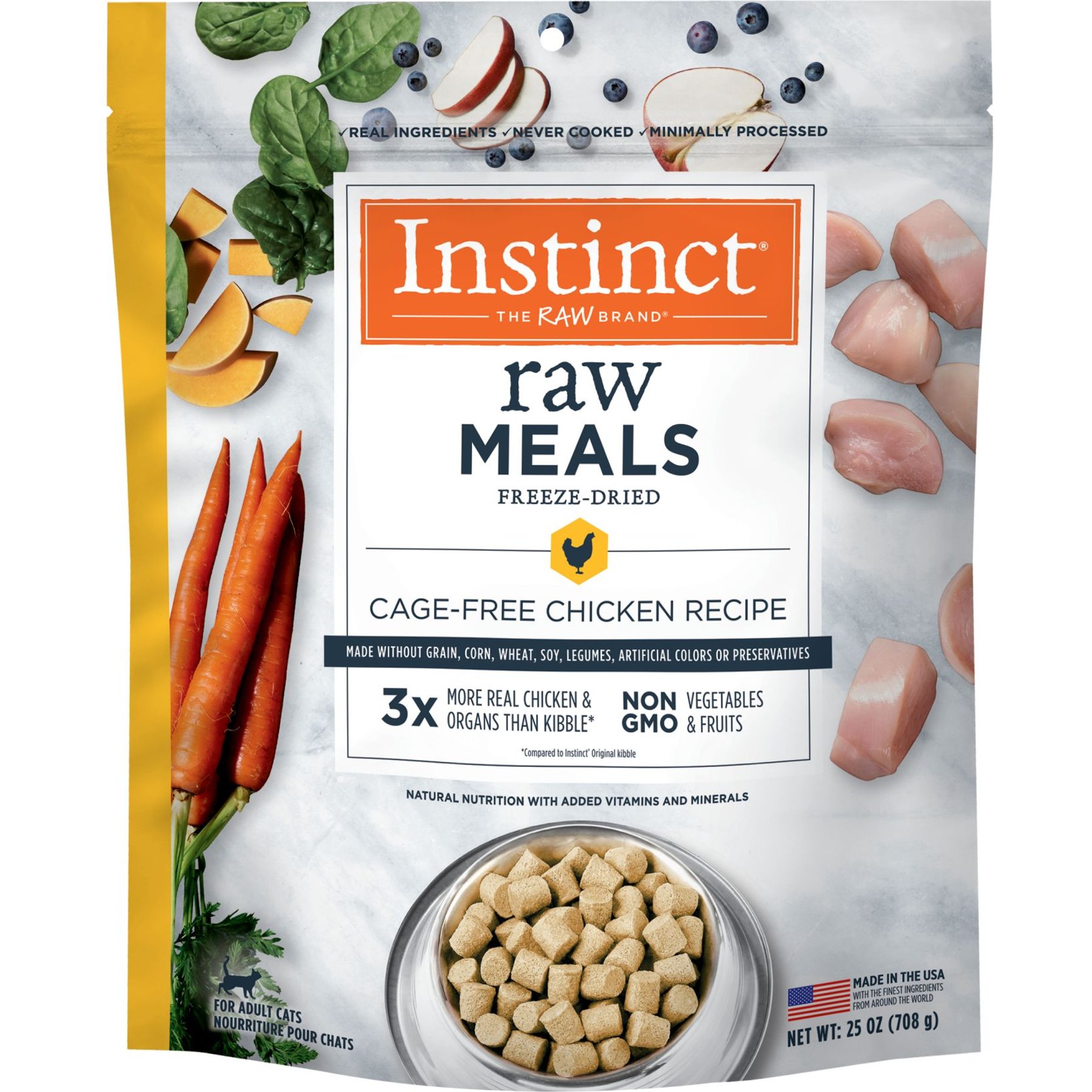 Instinct by Nature's Variety Raw Meal / Mixer Chicken Recipe Freeze-Dried Cat Food