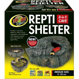 Zoo Med Repti Shelter 3-in-1 Cave Reptile Hideout, Medium