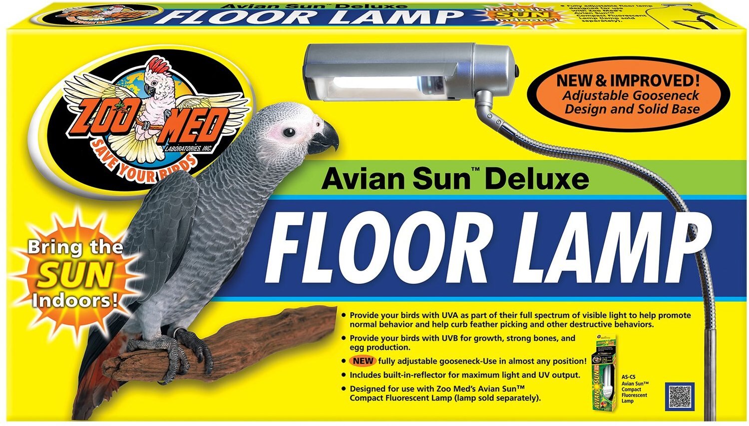 Echt Heel veel goeds uitzending ZOO MED Avian Sun Deluxe Floor Reptile Lamp - Chewy.com