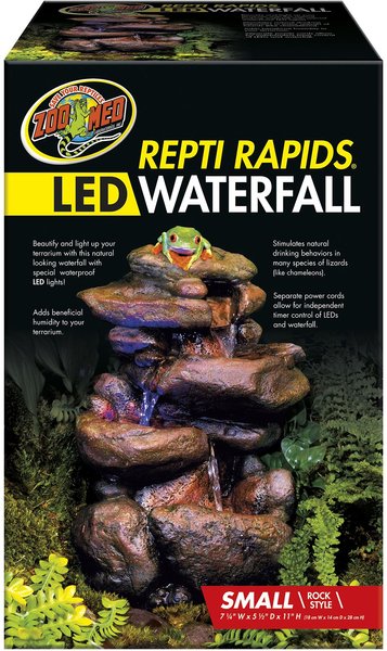 Zoo Med Repti Rapids LED Waterfall Rock Style Reptile Ornament slide 1 of 2