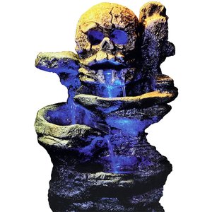 Zoo Med Repti Rapids LED Waterfall Skull Style Reptile Ornament, Small