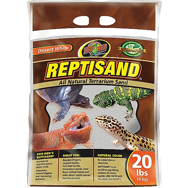 ZOO MED ReptiSand Reptile Sand, Desert White, 20lb bag