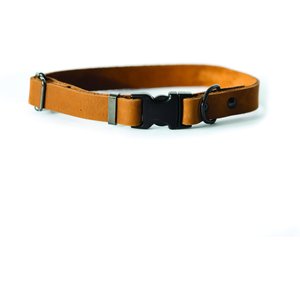 Euro-Dog Sport Style Luxury Leather Dog Collar, Bark Brown, Small
