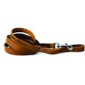 Euro-Dog Sport Style Luxury Leather Dog Leash, Large, Bark Brown