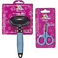 CONAIRPROPET Metal Slicker Brush, Small + Cat Nail Clippers, X-Small
