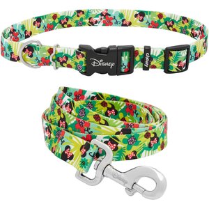 Disney Minnie Hawaiian Collar, LG - Neck: 18 - 26-in, Width: 1-in + Dog Leash, LG - Length: 6-ft, Width: 1-in