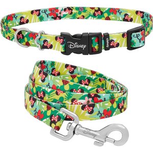 Disney Minnie Hawaiian Collar, MD - Neck: 14 - 20-in, Width: 3/4-in + Dog Leash, MD - Length: 6-ft, Width: 3/4-in