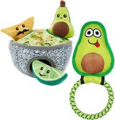 Frisco Hide & Seek Plush Guacamole Toy + Avo Doggo Avocado Dog Tug Toy