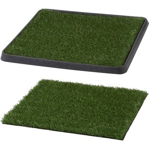 Frisco Indoor Grass Potty, 20 x 20 in + Replacement Pad, 19 x 19 in