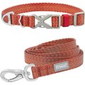 Frisco Outdoor Heathered Nylon Collar, Flamepoint Orange, Extra Small, Neck: 8-12-in, Width: 5/8th -in + Dog Leash, Flamepoint Orange, Large - Length: 6-ft, Width: 1-in