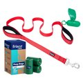 Frisco Traffic Leash with Padded Handles & Poop Bag Dispenser + Refill Dog Poop Bags, Scented, 120 cou...