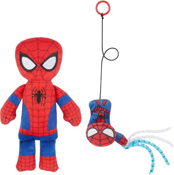 Marvel's Spider-Man Plush Kicker Toy + Spider-Man Bouncy Cat Toy with Catnip slide 1 of 7