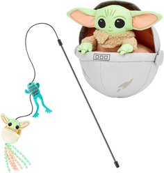 STAR WARS THE MANDALORIAN GROGU Ballistic Nylon Plush Squeaky Dog Toy + Cat Toy with Catnip