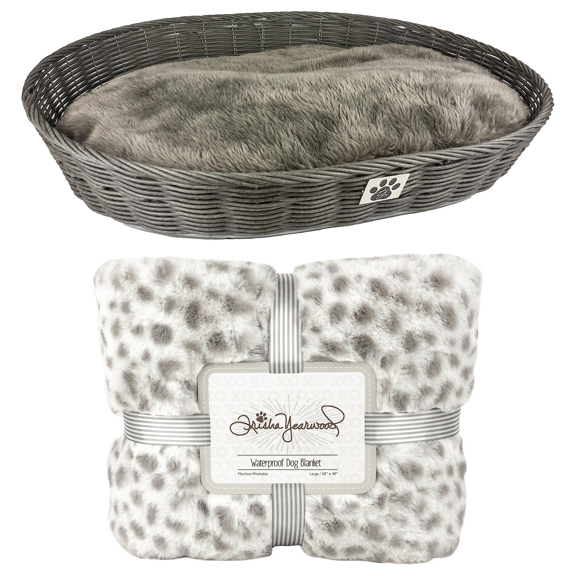 TRISHA YEARWOOD PET COLLECTION Wicker Dog Bed, Medium & Trisha Yearwood