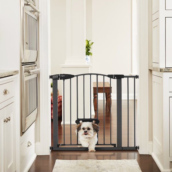 MyPet Wide Deco EasyPass Pet Gate, 30" High - Graphite slide 1 of 8