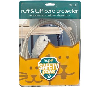 MyPet Safety Paws Ruff & Tuff Cord Protector for Dog & Cat, Clear