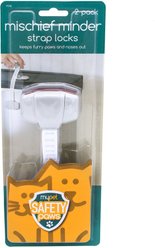 MyPet Safety Paws Mischief Minder Strap Locks for Dog & Cat, White, 2 count