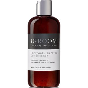 iGroom Charcoal & Keratin Dog Conditioner, 16-oz bottle, bundle of 2