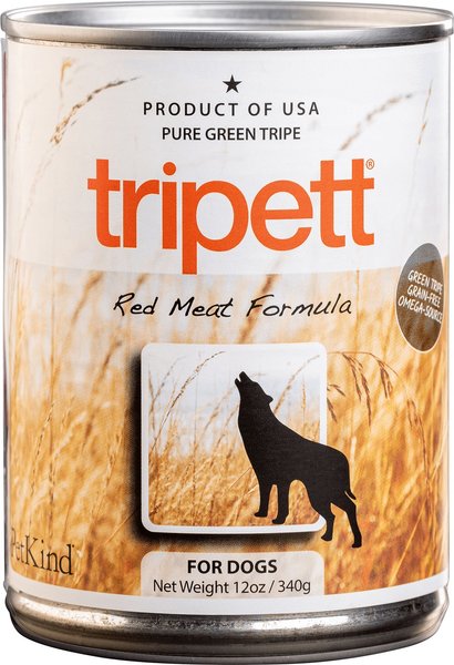 PetKind Tripett Red Meat Formula Grain-Free Wet Dog Food, 12-oz can, case of 12 slide 1 of 6