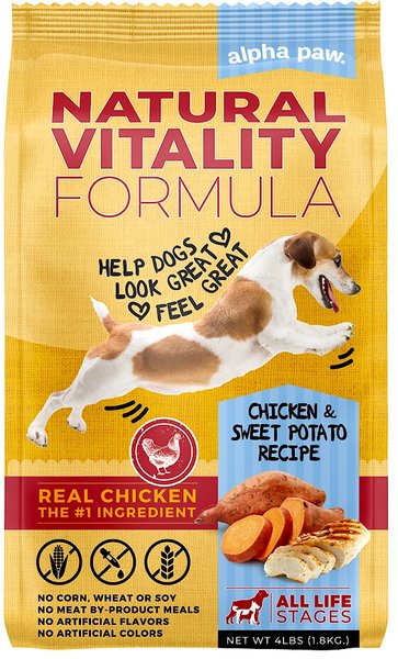 Alpha Paw Natural Vitality Formula Chicken Sweet Potato Recipe Dry Dog Food