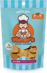 Alpha Paw Victor's Doggy Cookies Bacon Temptations Crunchy Dog Treats, 6-oz bag