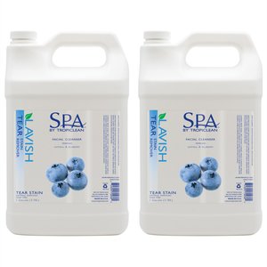 TropiClean Spa Tear Stain Cleanser for Dogs, 1-gal bottle, bundle of 2